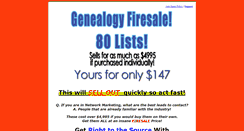 Desktop Screenshot of genealogyfiresale.com