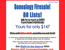 Tablet Screenshot of genealogyfiresale.com